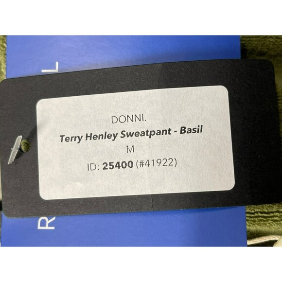 Donni Terry Henley Sweatpants Elastic Waist Medium NWT - Picture 5 of 5